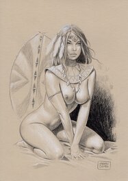 Giuseppe De Luca - Pin up indienne - Planche originale