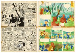 MiTacq - La patrouille des Castors . T.7 : Le secret des Monts Tabou - Planche originale