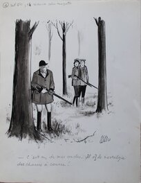 Roger Tetsu - Scène de chasse - Œuvre originale