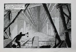 François Schuiten - La grande Galerie - Le dernier Pharaon - Illustration originale
