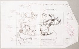 Daan Jippes - Goofy hunting - Illustration originale