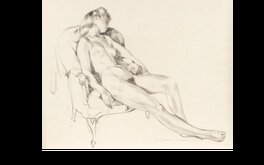 Jean Adrien Mercier - Femme nue allongée sur un fauteuil - Planche originale