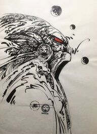 Philippe Druillet - Druillet Tête Hurlante - Illustration originale