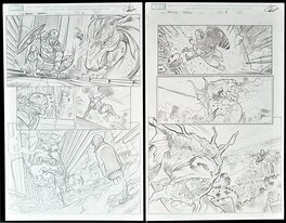 Manuel Garcia - The Avengers vs Fin Fang Foom - Planche originale