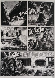 Planche originale - Maxi Tex#8 " Le Train Blindé " ( Il Treno Blindato )