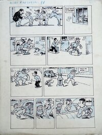 Pierre Lacroix - 1947 Bibi Fricotin n'a peur de rien - Planche originale