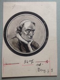 Pinchon illustration Un Pape Homme D'église , Dessin Original au Lavis Encre de Chine Benjamin Année 30