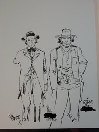 Jean Giraud - Dedicace Boucq et Giraud - Planche originale