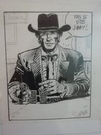 Jean Giraud - Case Etude préparatoire couverture mr blueberry - Original art