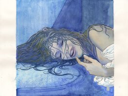 Milo Manara - Période bleue - Illustration originale
