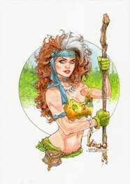 Kenneth Rocafort - Rogue in the Savage Land - Illustration originale