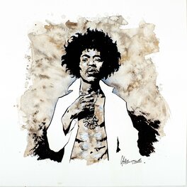 Christophe Chabouté - Jimmy Hendrix - Illustration originale