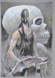 Tony Sandoval - Skull 2021 - Illustration originale