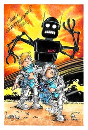 Jacek Skrzydlewski - La planète des robots - Original Illustration