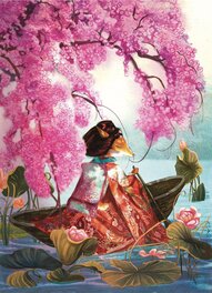 Benjamin Lacombe - Printemps - Illustration originale