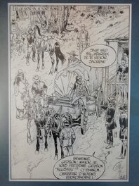 Jean Giraud - Blueberry case inedite de 'nez cassée' - Planche originale