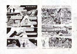 Pierre-Henry Gomont - Double planche 18-19 de La fuite du cerveau - Comic Strip