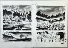 Pierre-Henry Gomont - Malaterre - L'enterrement - Planche originale