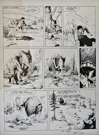 Planche originale - Bob Morane - Le réveil du Mamantu