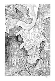 Bruno Maïorana - Garulfo : Ephilie, l'Epée... et le Dragon - Illustration originale