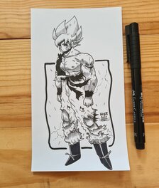 oTTami - Dessin original de l'Inktober 2020 : Son Goku Saiyan 2 ! - Illustration originale