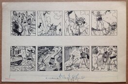 Prangey Planche Originale 8 Oncle Mitouflard , Album BD Genre Tintin Éo Année 30 pour NESTLÉ