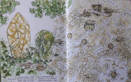 Page de gauche , la dédicace. A droite la carte est imprimée. Page de gauche , la dédicace. A droite la carte est imprimée.