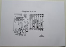 Kim Duchateau - Jongeren in de cel - Original Illustration