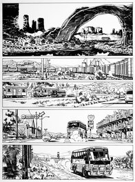 Bruno Gazzotti - 1996 - Soda : Et délivre-nous du mal - Greyhound Lines - - Planche originale