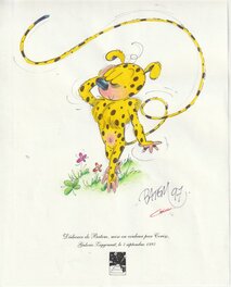 Batem / Cerise - Dessin original couleur - Madame Marsupilami - (1997)