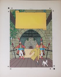 Studios Hergé - Tintin - Le sceptre d'Ottokar - mise en couleurs couverture - Original Cover