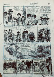 René Follet - L’Affaire Dominici . Planches préparatoires - Original art