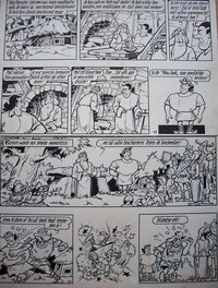 Willy Vandersteen - Suske en Wiske : De nerveuze Nerviërs - Planche originale