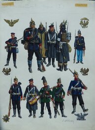 Fred & Liliane Funcken - Soldats allemands 1870 - Planche originale