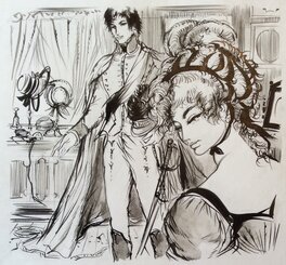 Jacques Grange - Napoléon et ses Amours - Illustration originale