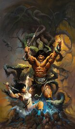 Ken Kelly - Ken Kelly - Conan and the Emerald Lotus - Couverture originale