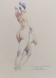 Christophe Girard - Alicia dans la pose improbable - Original Illustration