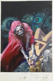 Pino Daeni - "La Mort aux Yeux Rouges" - Hors-Série Rouge n°1 - Couverture Elvifrance - Original Cover