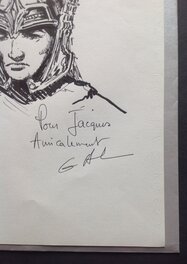 Detail du Dessin de Gal..., très Finement éxécuté au Feutre Noir Permament ( 2 Pointes ) . Detail du Dessin de Gal..., très Finement éxécuté au Feutre Noir Permament ( 2 Pointes ) .