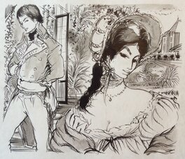 Jacques Grange - Napoléon et ses Amours - Original Illustration