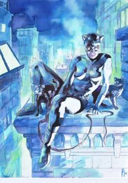 Federico Mele - Catwoman par Mele - Illustration originale