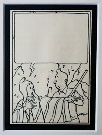 Original art - 1947 - Le Temple du Soleil - Zorrino et Tintin