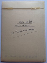 Le Verso de La Couverture Originale avec indication au Dos ....