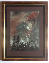 Le Dessin Original encadré au Format entier de 34 par 43 Cm milieu des Années 90 . Le Dessin Original encadré au Format entier de 34 par 43 Cm milieu des Années 90 .