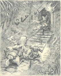 Régis Moulun - Le Chevalier Rouge - Original Illustration