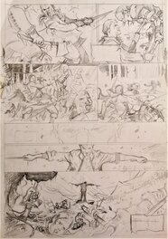 Afif Ben Hamida - Nogard-T.3 Le grand jour blanc-Crayonné original de la planche p 18 - Comic Strip