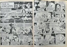 Double page 28 29 avec l'épisode de la légataire représenté page 28 de la planche Double page 28 29 avec l'épisode de la légataire représenté page 28 de la planche