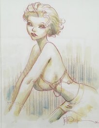 Jean-Baptiste Andréae - Illustration couleurs Pin up Azimut - Original Illustration