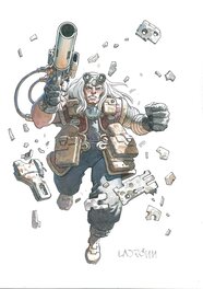 José O. Ladrönn - Cable flashback minus 1 - Original Illustration