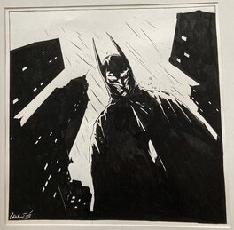 Christophe Chabouté - Illustration Batman sous la pluie par Chabouté - Original Illustration
